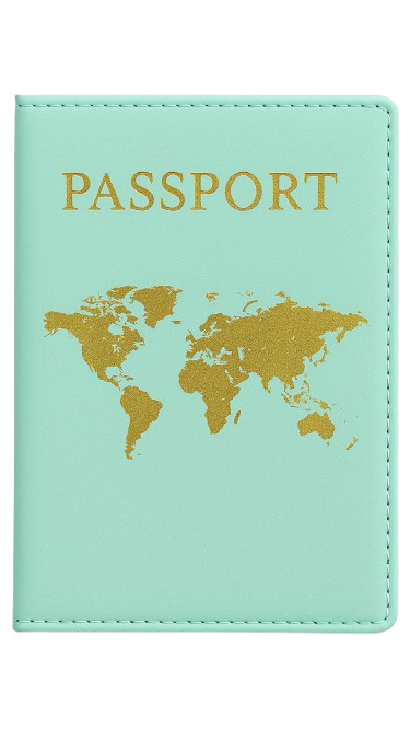 Protège passeport turquoise