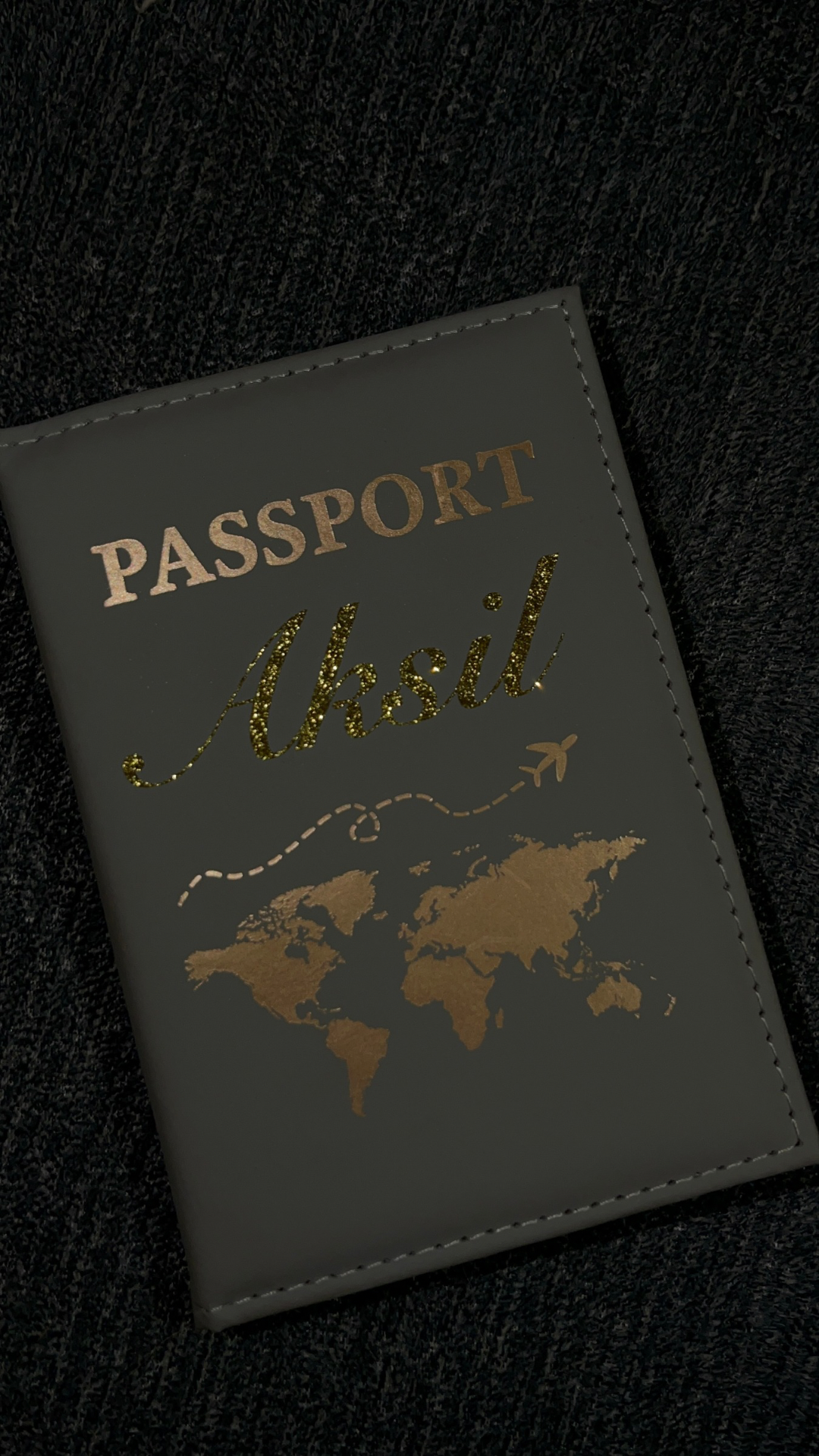 Protège passeport gris