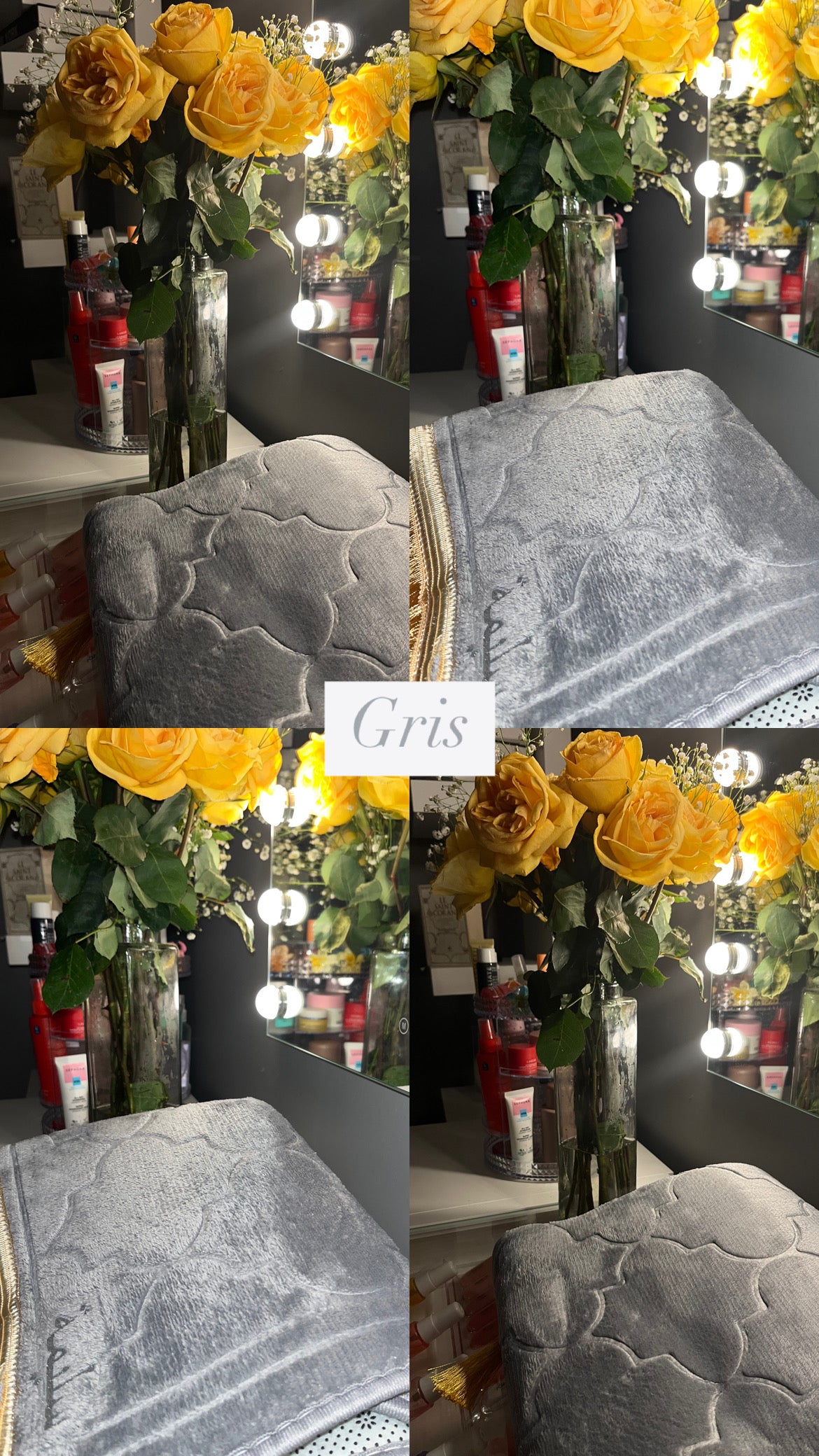 Tapis de prière gris