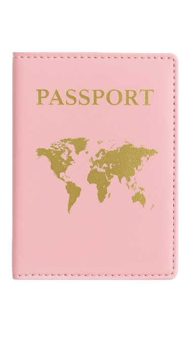 Protège passeport rose
