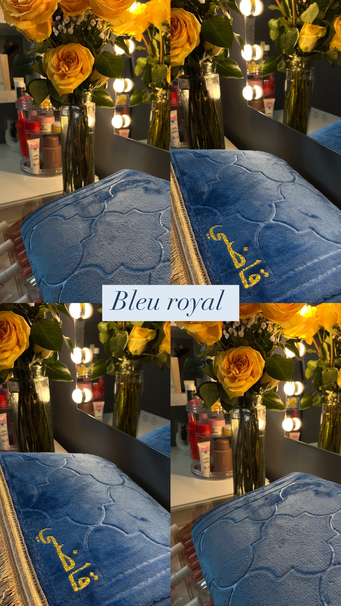 Tapis de prière bleu royal